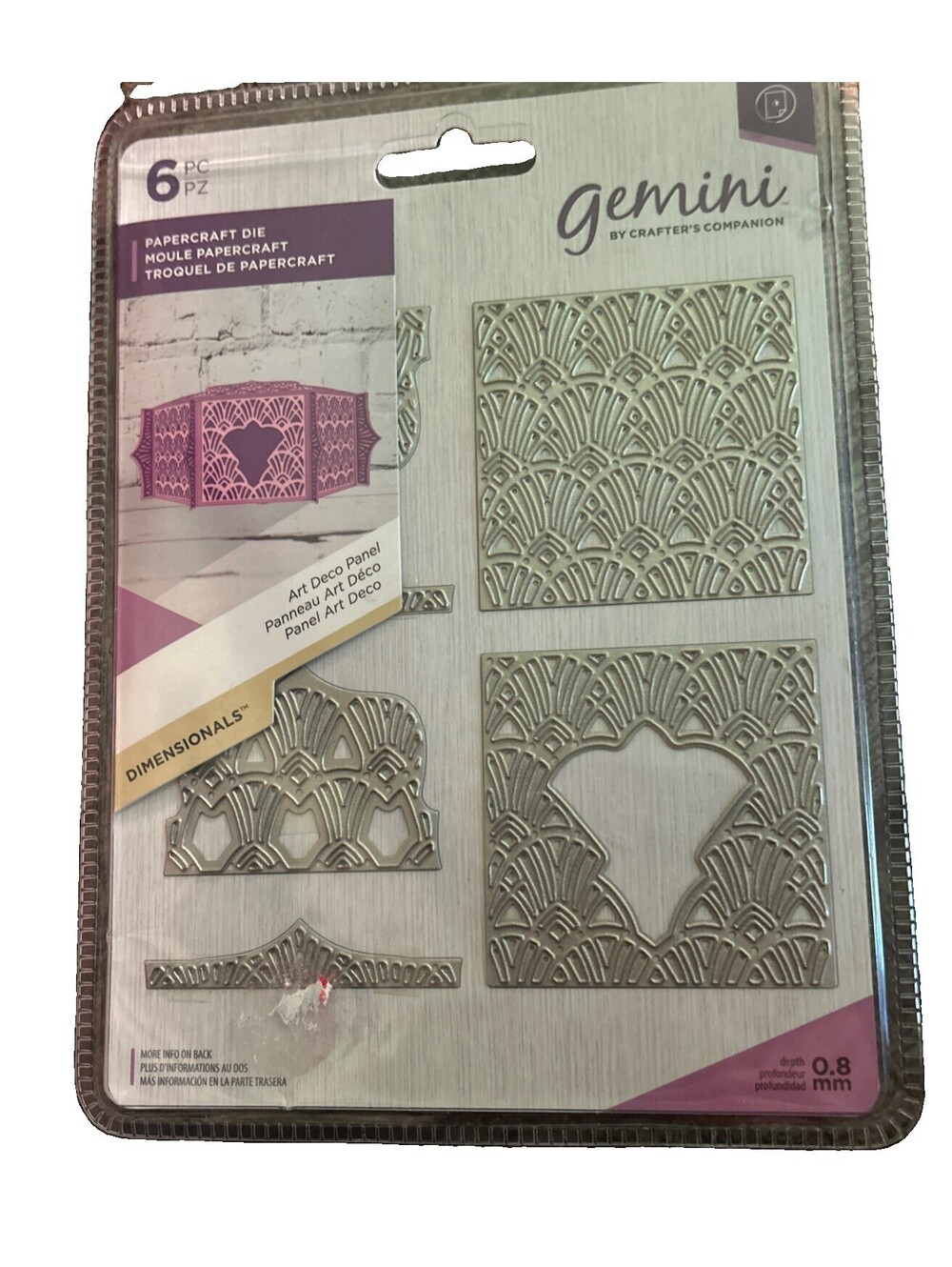 New Crafters Companion - Gemini Treasure Box Dimensional Dies   Art Deco Panel
